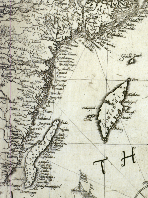 Rikskarta 1626, ostkusten